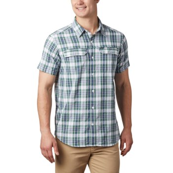 Columbia Silver Ridge Short Sleeve Seersucker, Camisa Azules Oscuro Marrom Para Hombre | 082547-KEI